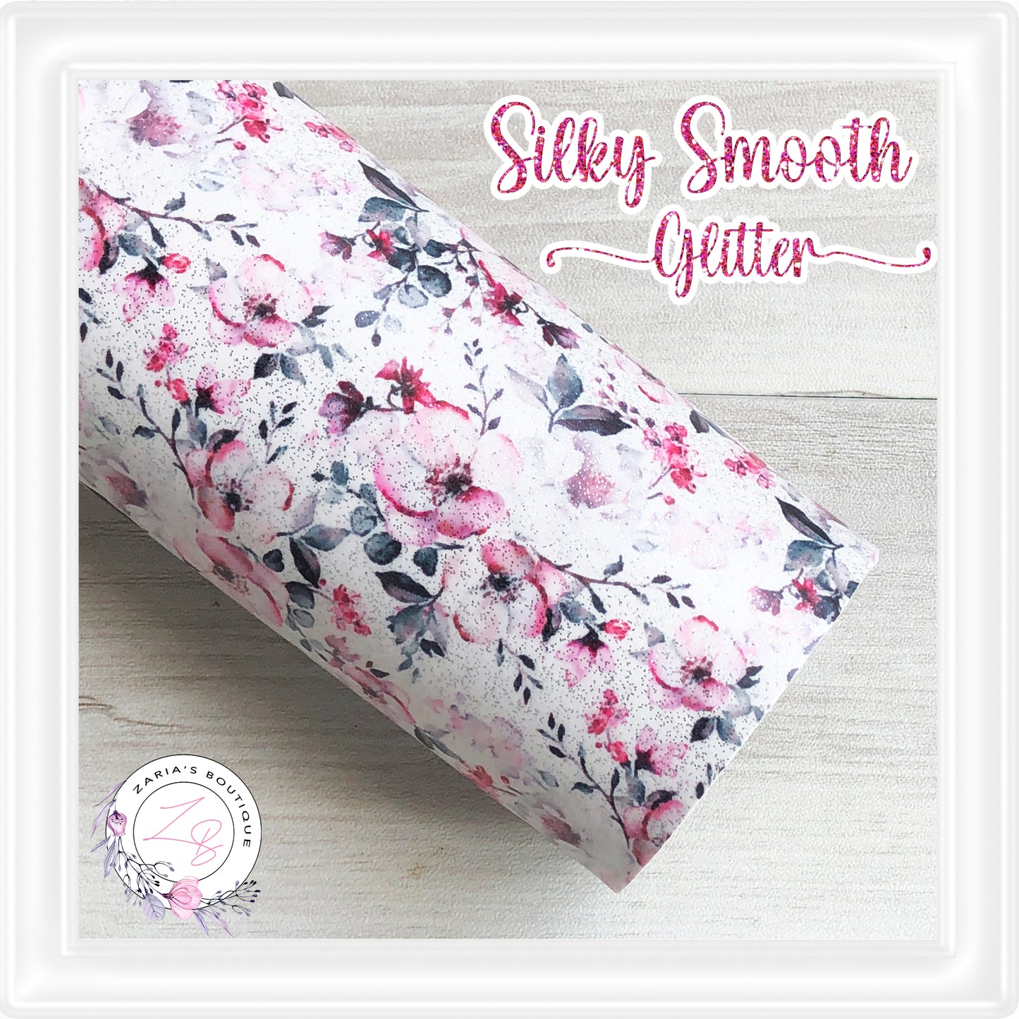 ⋅ Pink Magnolias ⋅ Silky Smooth Glitter Faux Leather ⋅