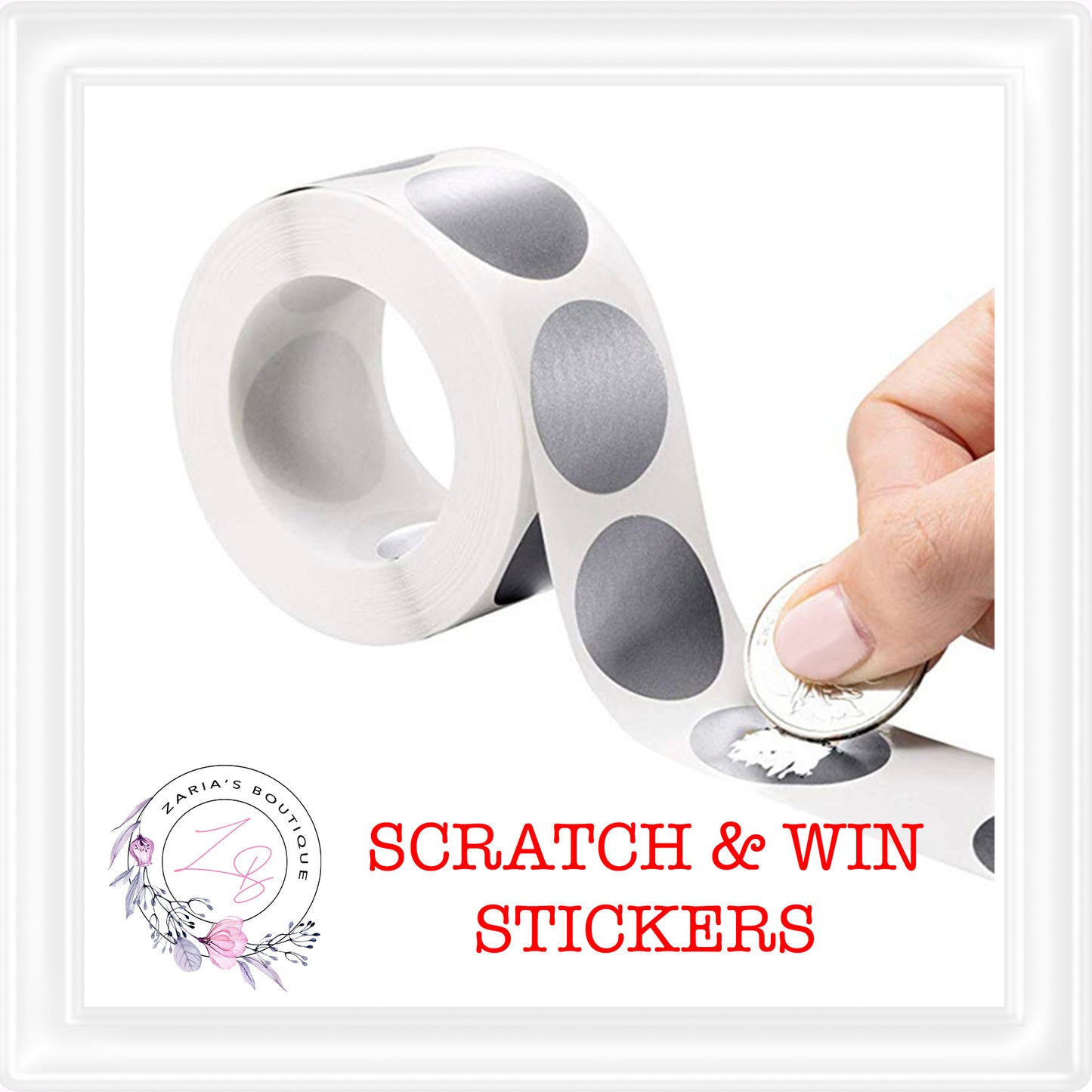 ⋅ Scratch & Win ⋅ Scratchable Stickers ⋅ Small Business Packaging