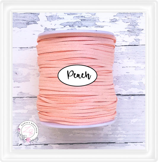 ⋅ Faux Suede Cord ⋅ 2.7mm ⋅ Soft Peach ⋅ 5 Metres ⋅