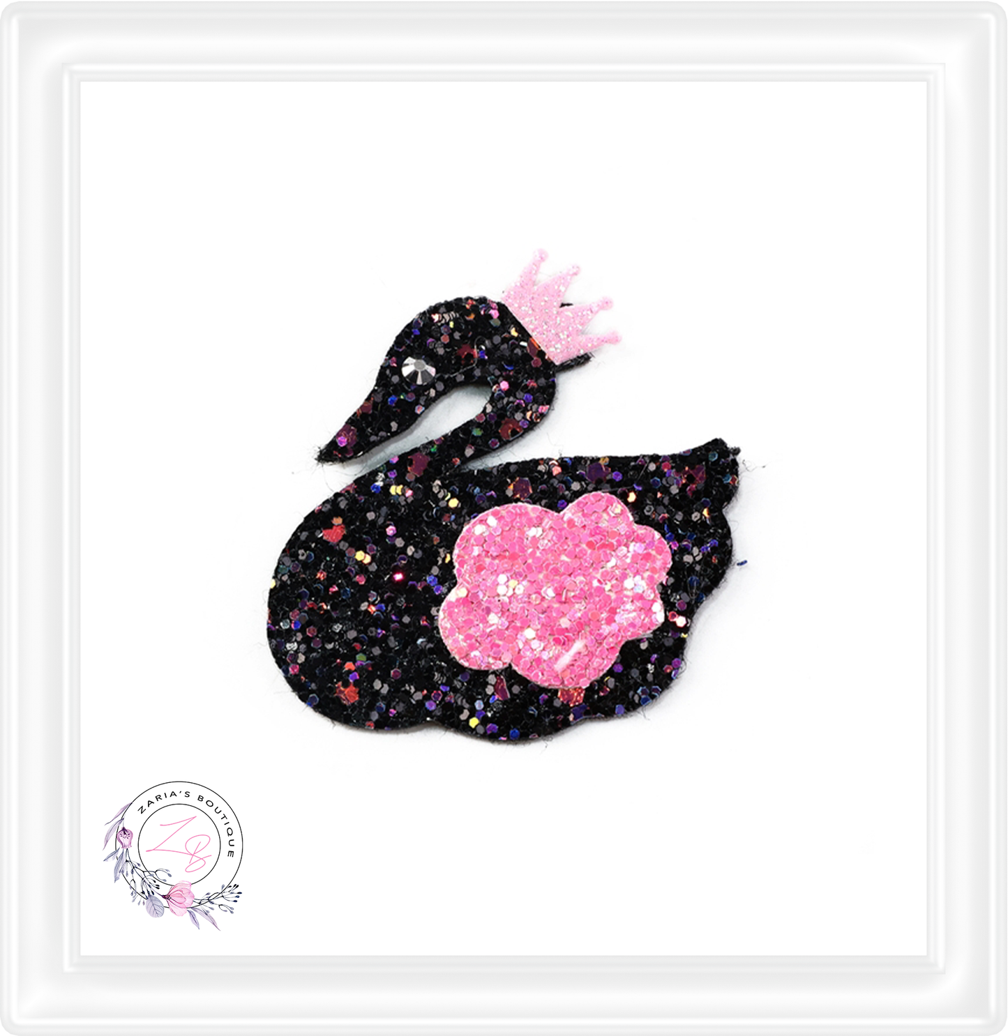 ⋅ Floral Peach Swans ⋅ Premium Vegan Faux Leather & Glitter Bundle