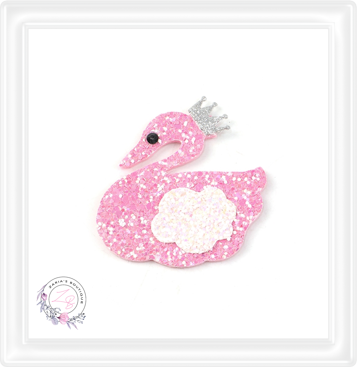 ⋅ Floral Peach Swans ⋅ Premium Vegan Faux Leather & Glitter Bundle