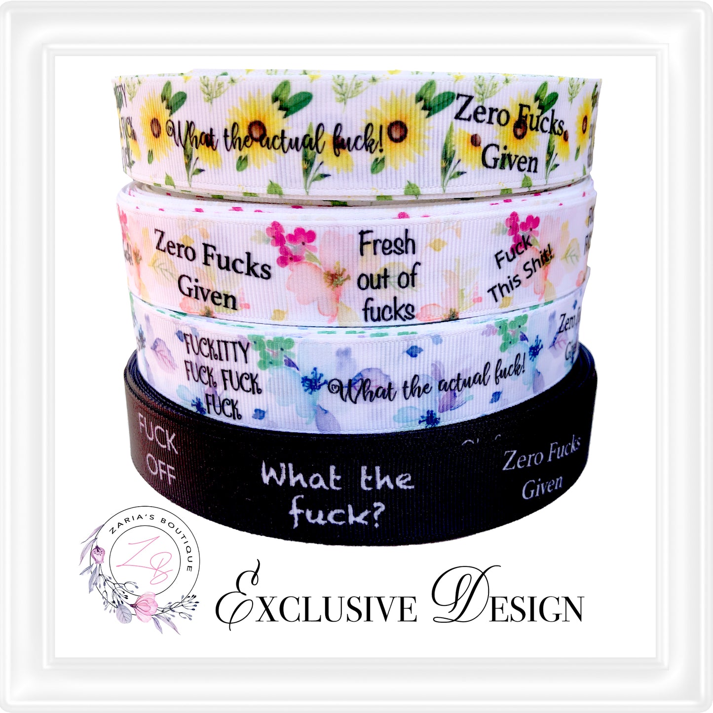 ⋅ Adults Only 22mm Grosgrain Ribbon ⋅ 4 Styles ⋅ per Metre