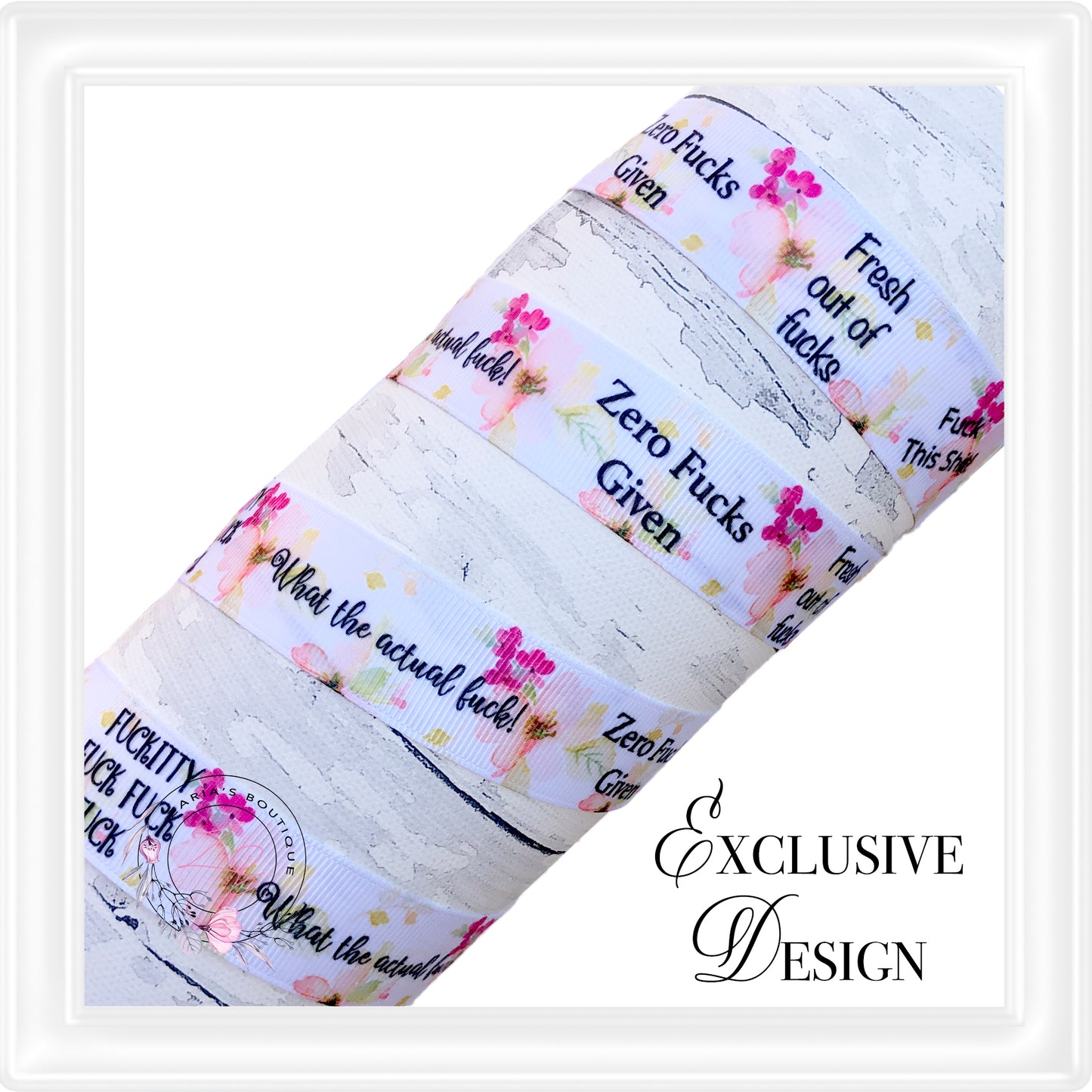⋅ Adults Only 22mm Grosgrain Ribbon ⋅ 4 Styles ⋅ per Metre