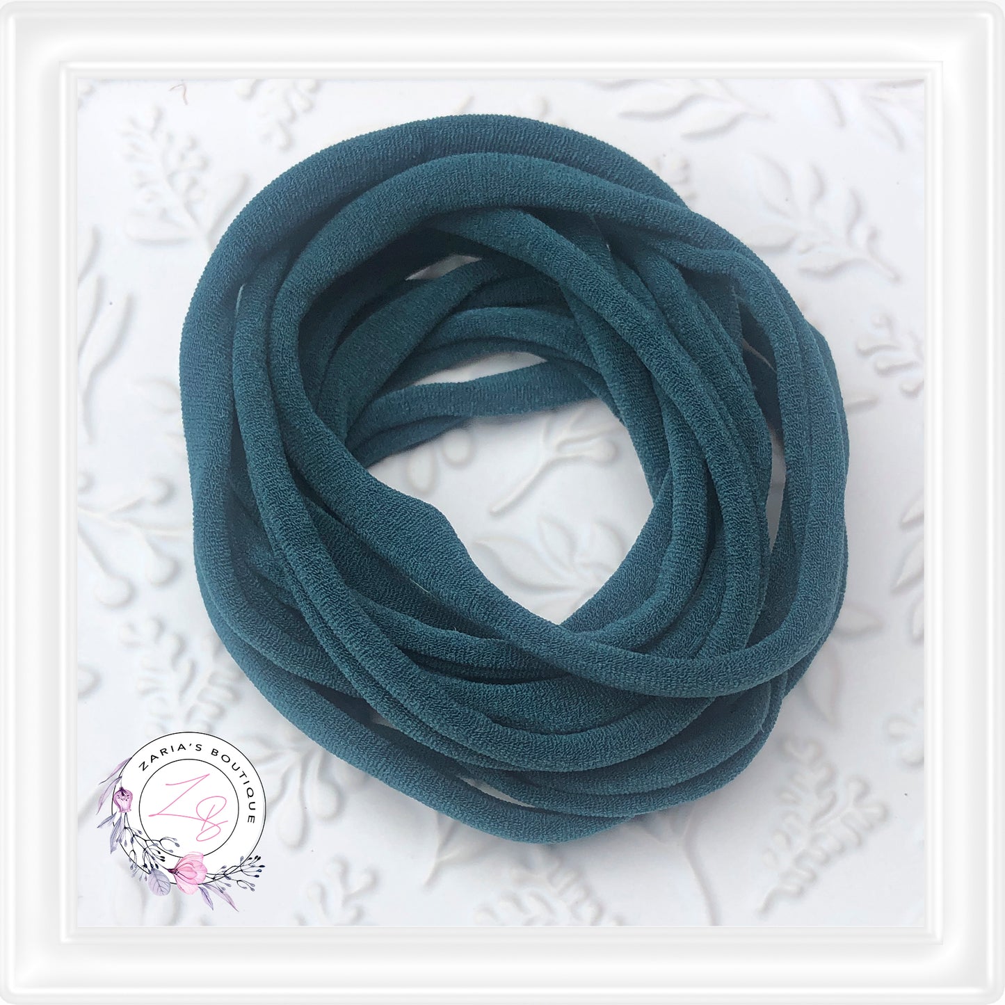 ⋅ Premium Stretchy Nylon Headbands ⋅ Teal ⋅ Pack of 10 ⋅