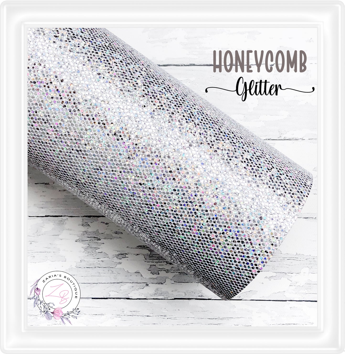 ⋅ Honeycomb Textured Glitter ⋅ Silver Sparkle ⋅