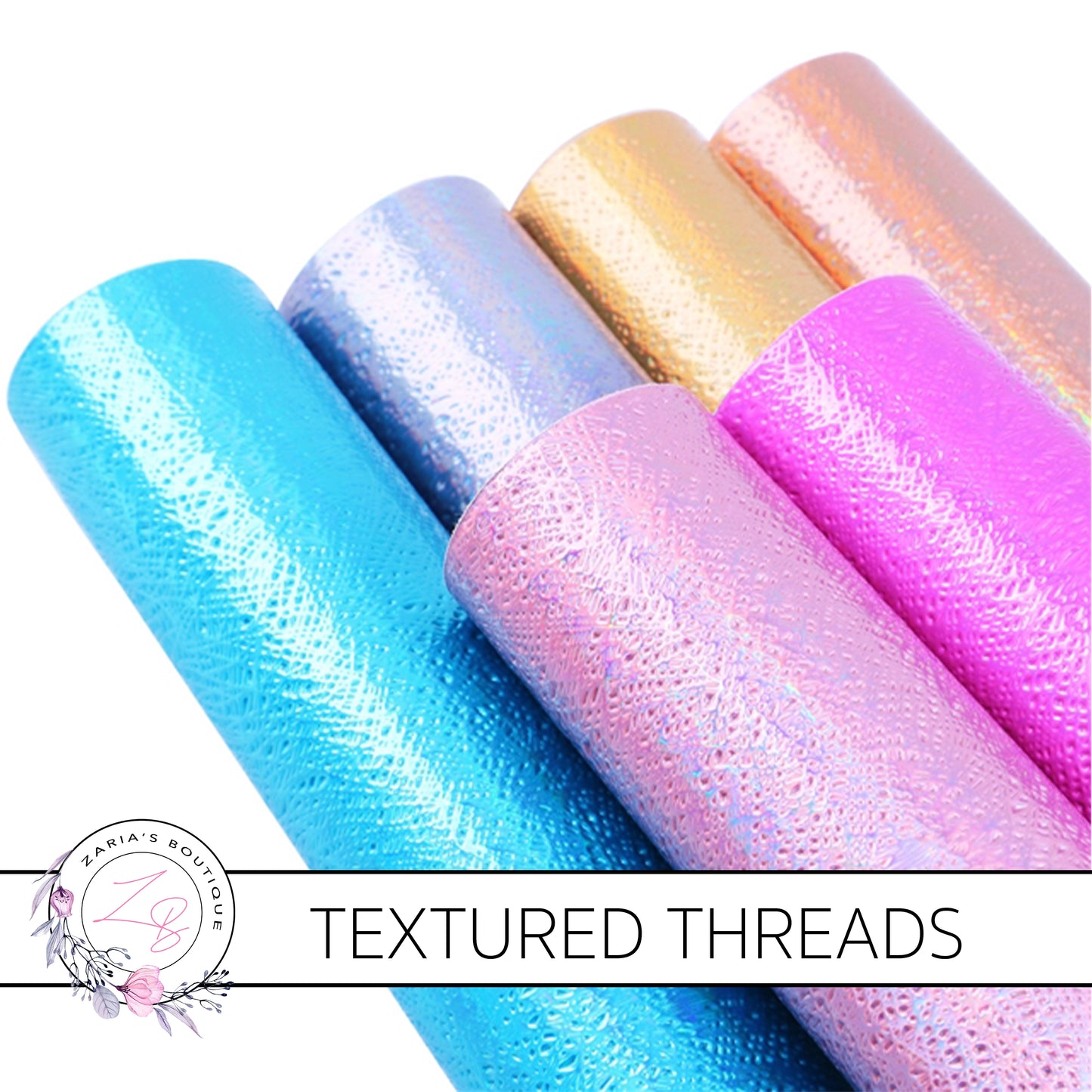 Textured Threads Holo Faux Leather Leatherette ~ Violet ~ 0.86mm