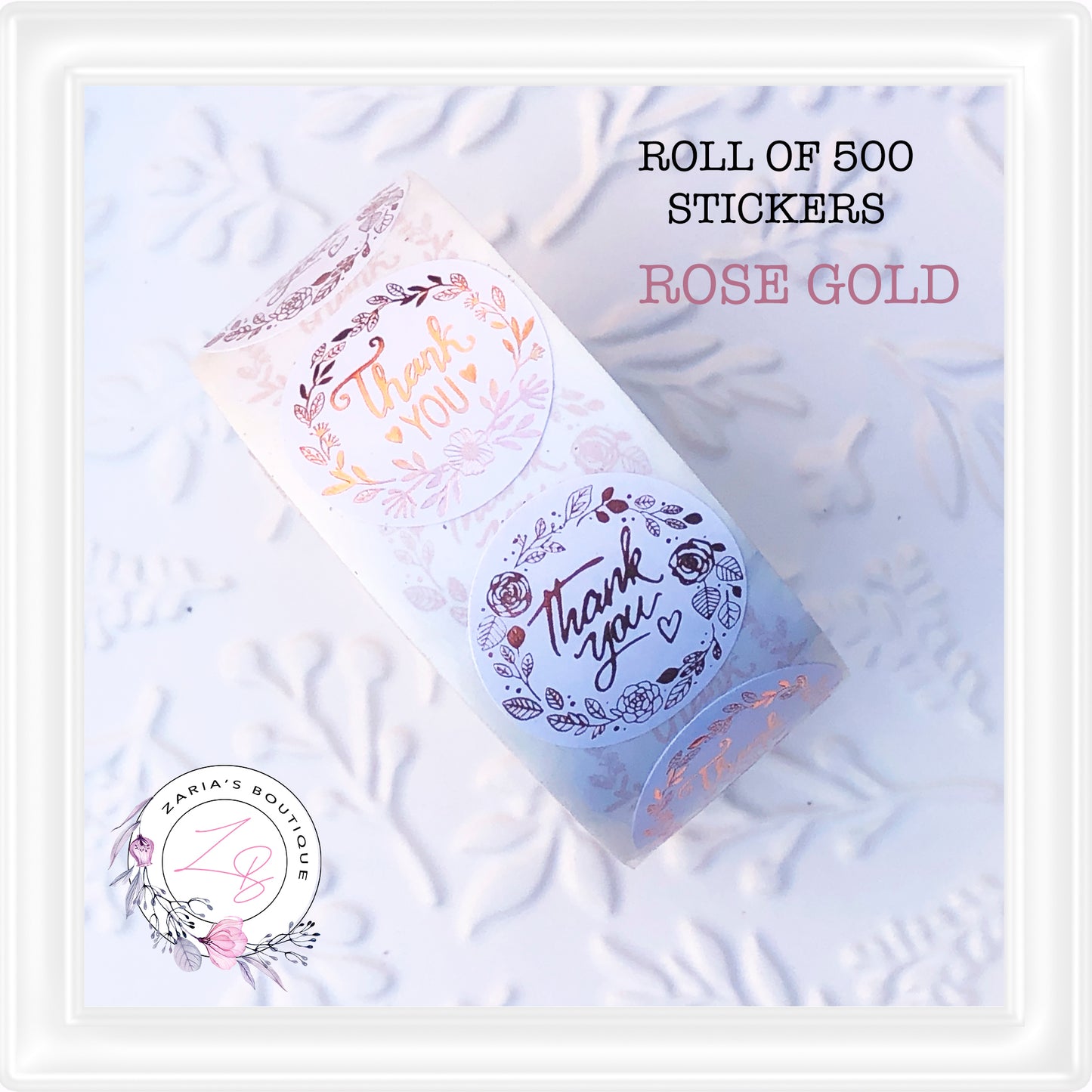 ⋅ Thank You Stickers ⋅ ROSE GOLD ⋅ Small Business Packaging 20 50 or 500 pieces