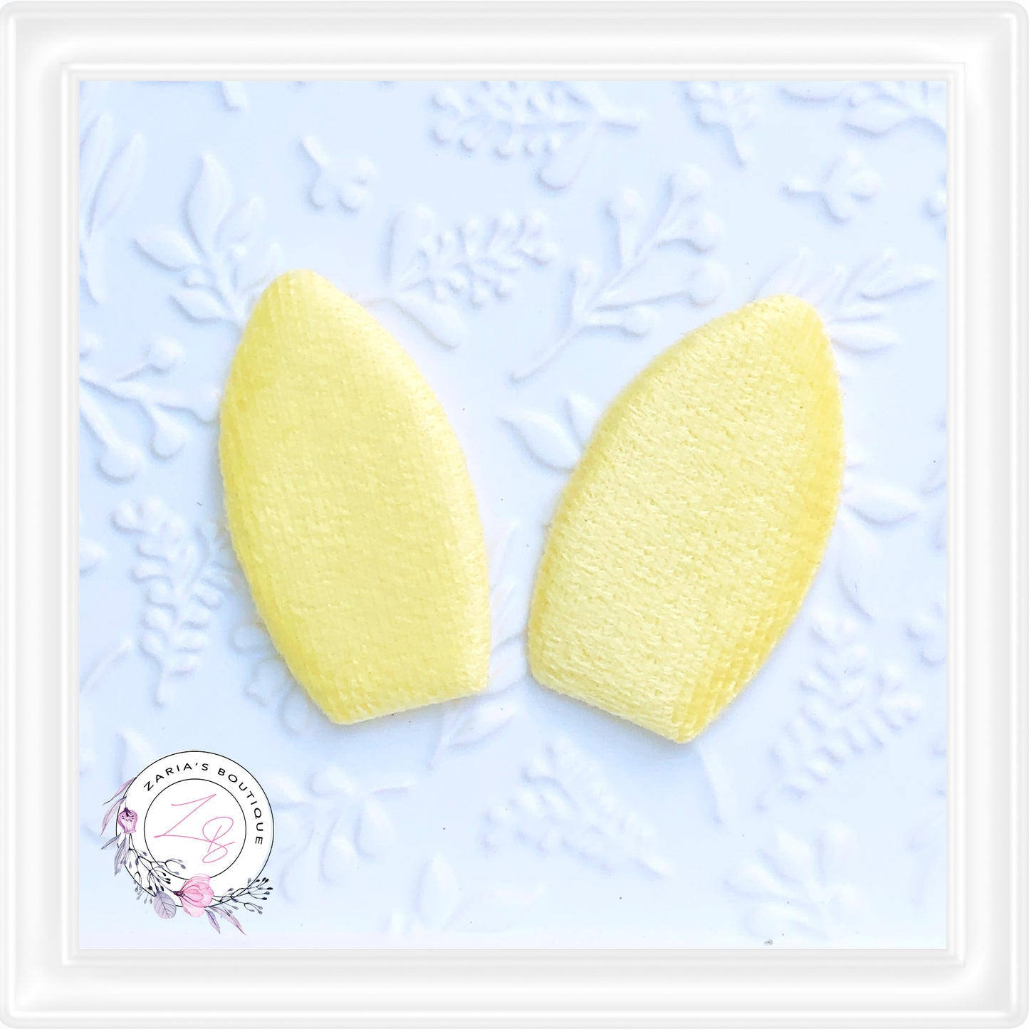 Soft Padded Ears ~ Yellow ~ Easter Embellishment x 2 pieces