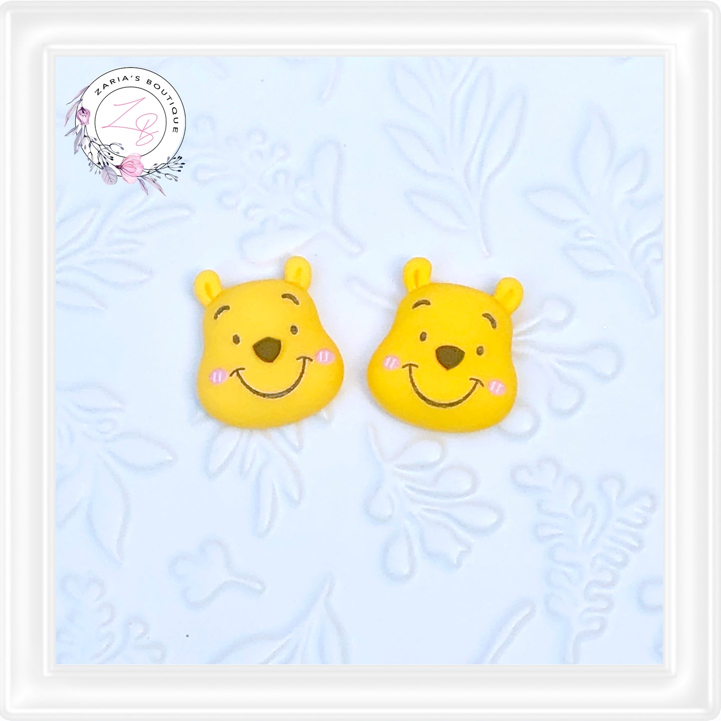 ⋅ Pooh Bear Flatback Resin Embellishments ⋅