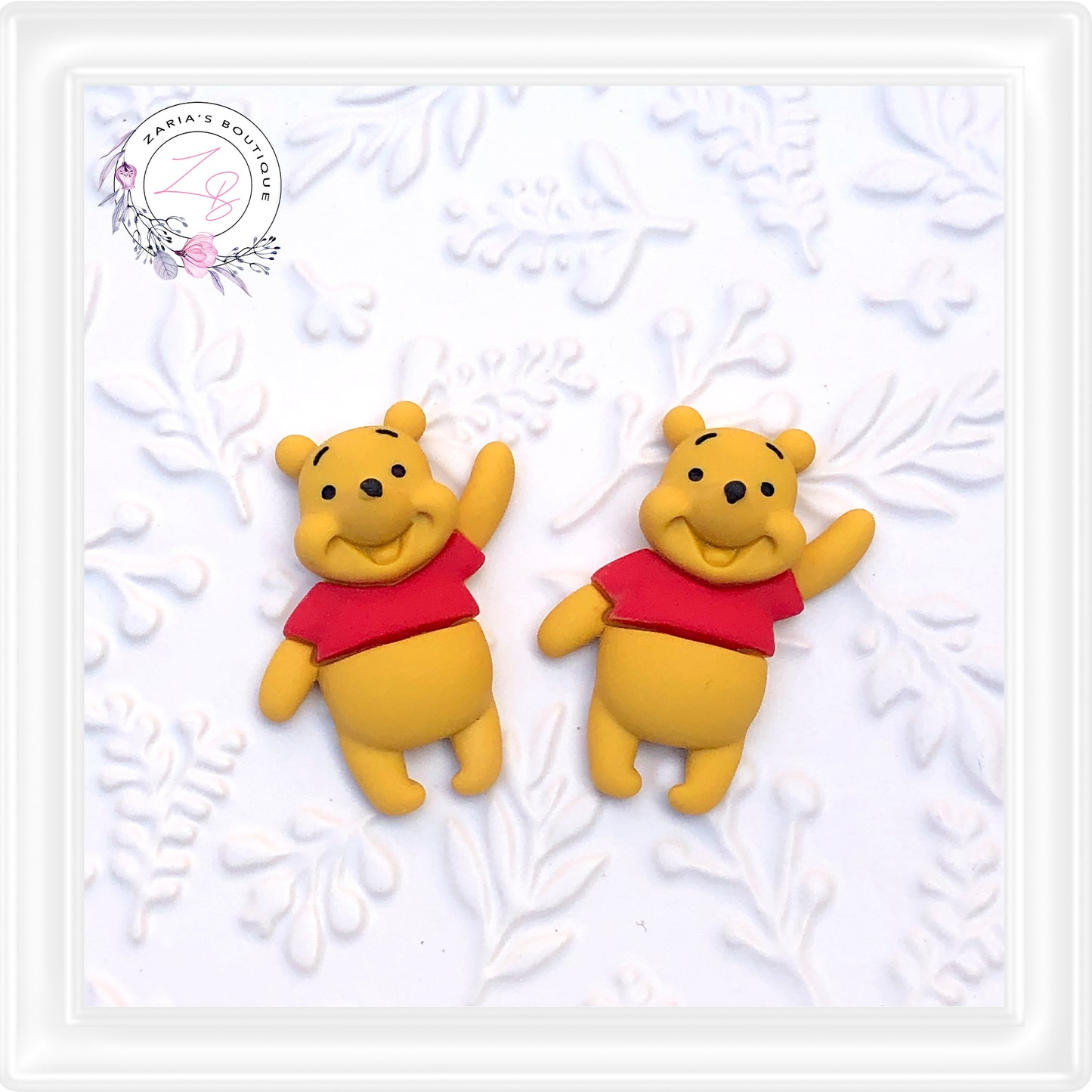 ⋅ Pooh Bear Flatback Resin Embellishments ⋅