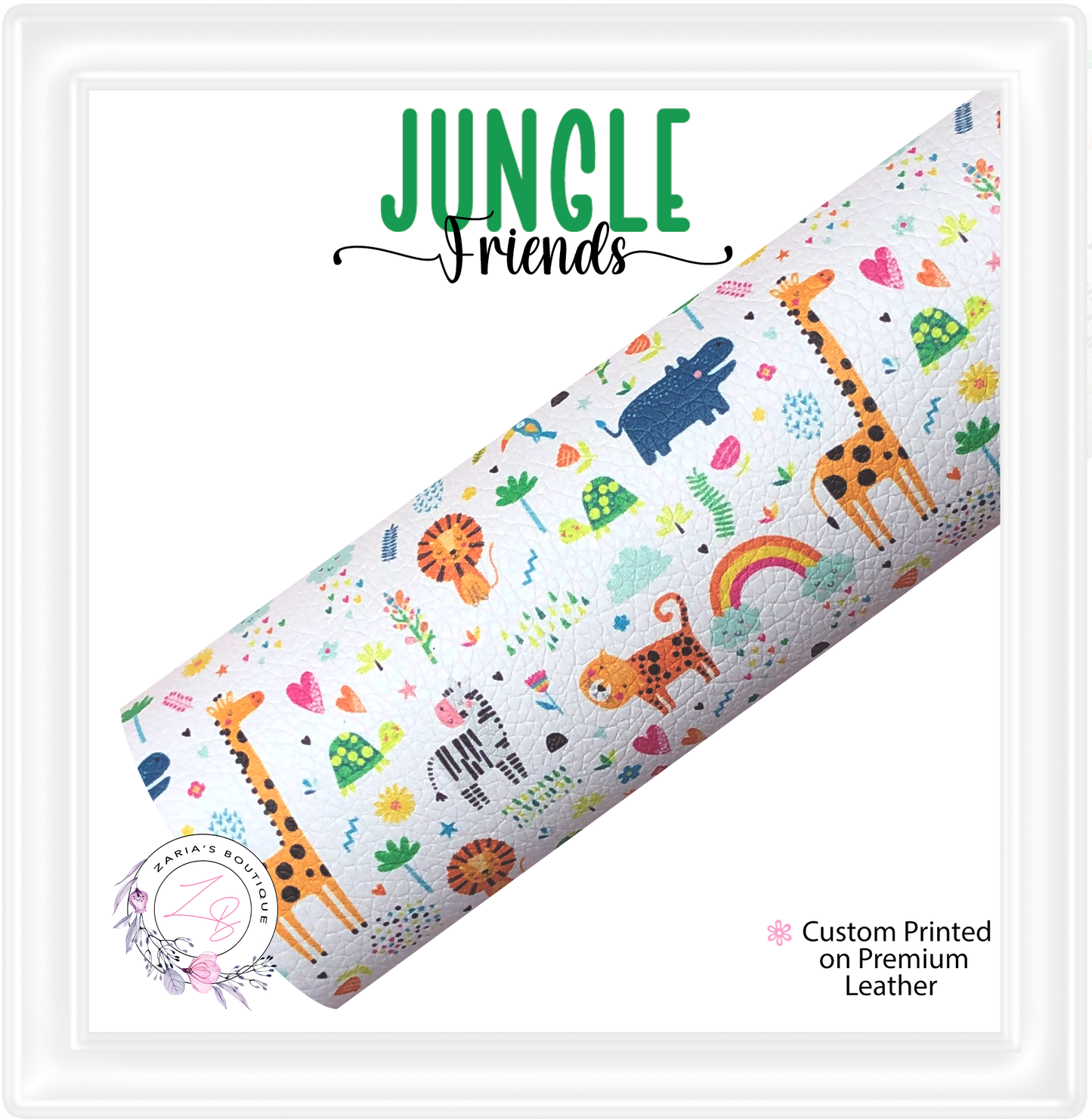 ⋅ Jungle Friends ⋅ Animals ⋅ Premium Custom Vegan Faux Leather