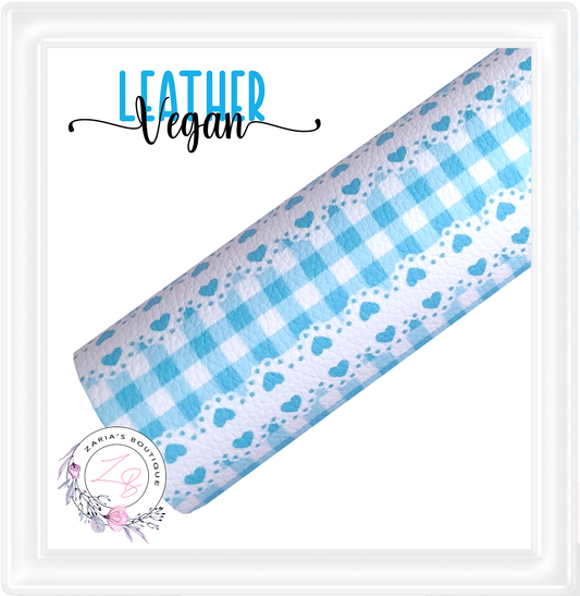 ⋅ Gingham Hearts ⋅ Litchi ⋅ Vegan Faux Leather