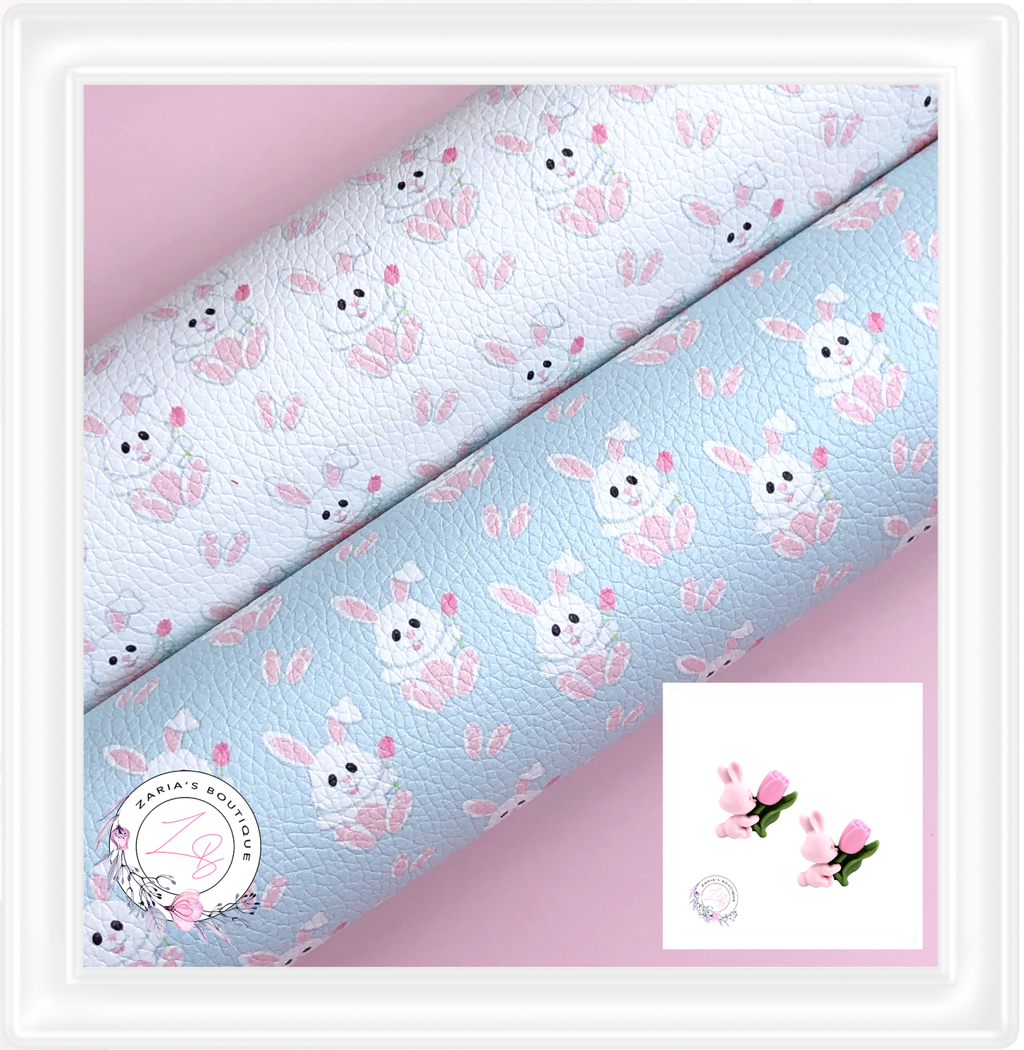 ⋅ Bunny Footprints ⋅ Premium Exclusive Vegan Faux Leather