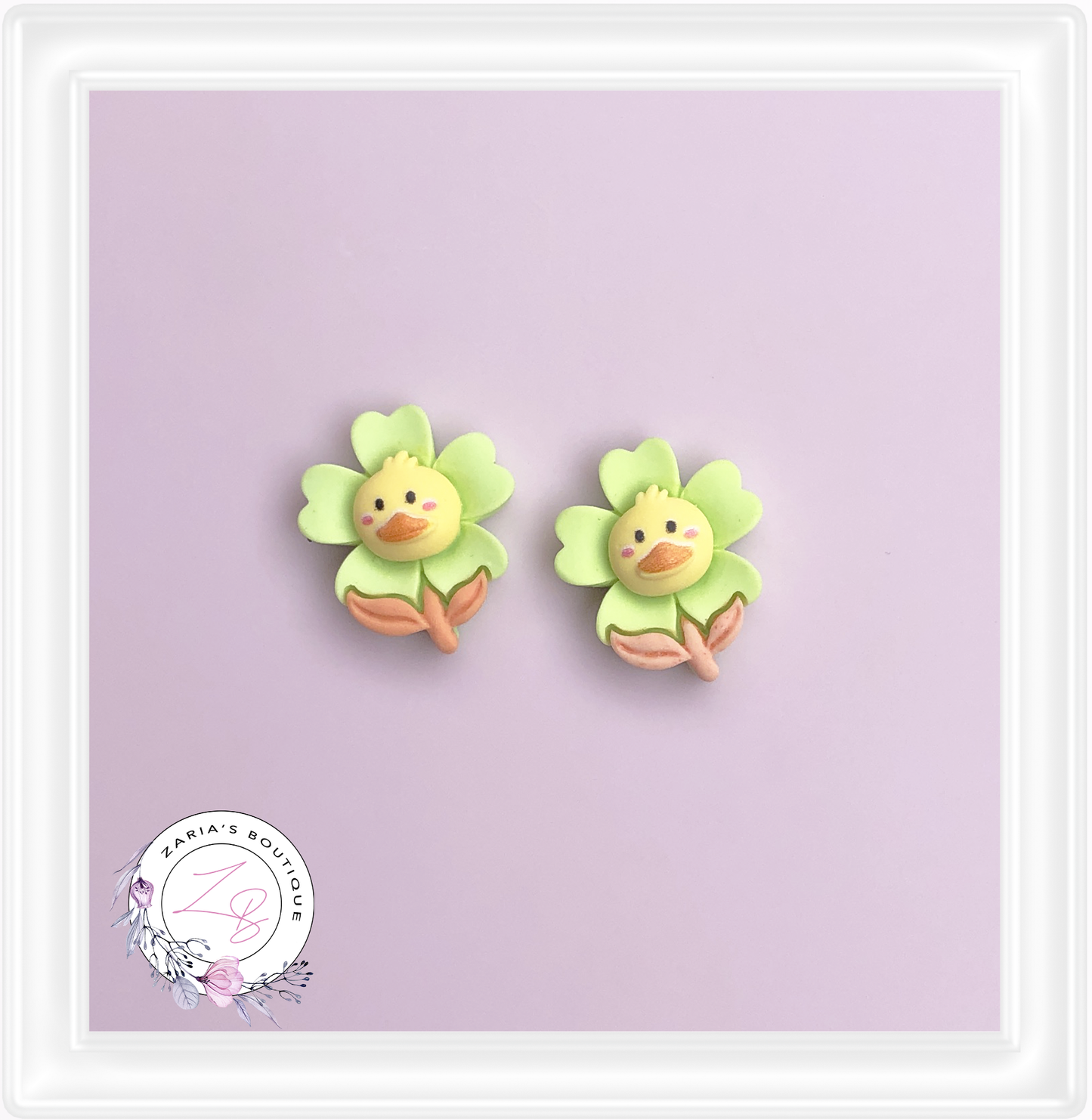 ⋅ Duckling Flowers ⋅ Flatback Resin Bow Embellishments ⋅ 2 pieces