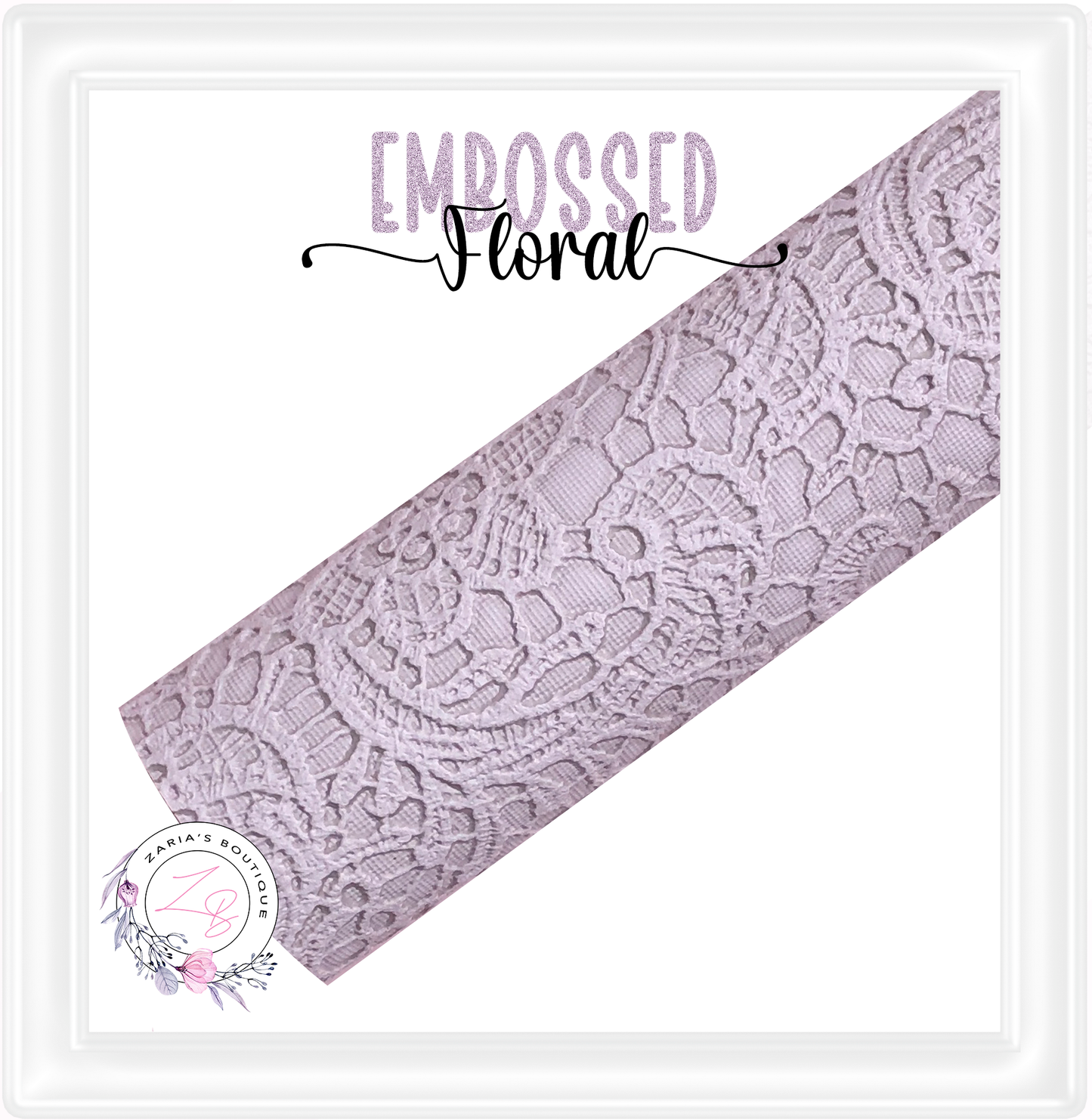 ⋅ Embossed Floral Butter Soft Lace ⋅ Vegan Faux Leather