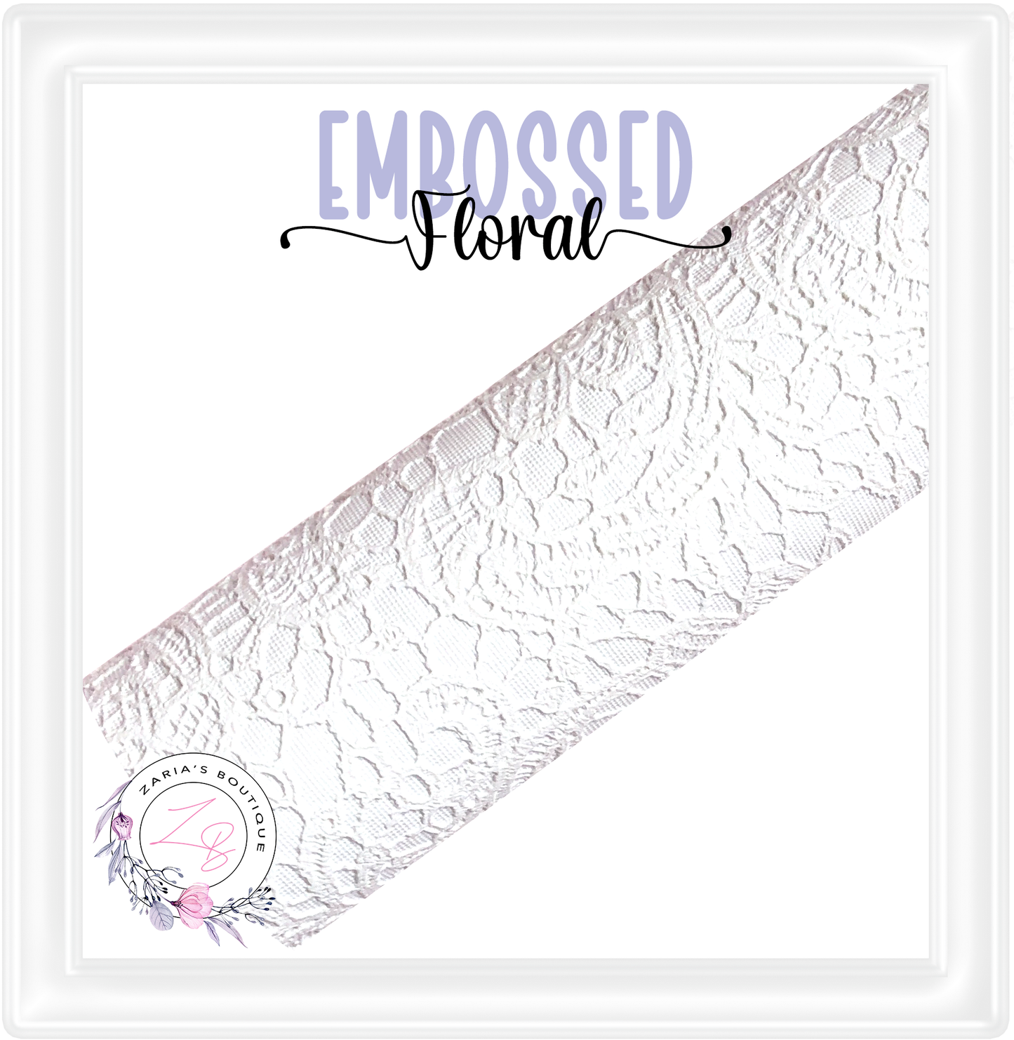 ⋅ Embossed Floral Butter Soft Lace ⋅ Vegan Faux Leather