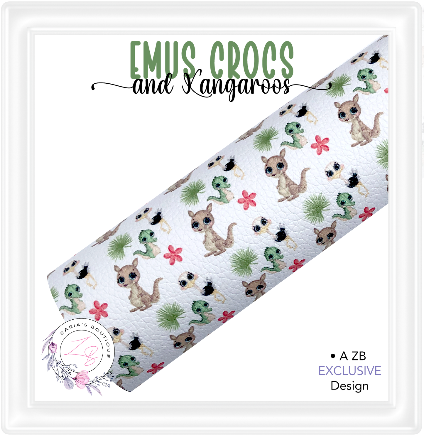 ⋅ Emus Crocs & Kangaroos ⋅ Premium Exclusive Vegan Faux Leathers