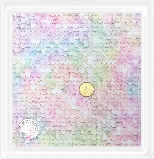 ⋅ Rainbow Mermaid ⋅ Pastel Scales ⋅ Premium Custom Vegan Faux Leather
