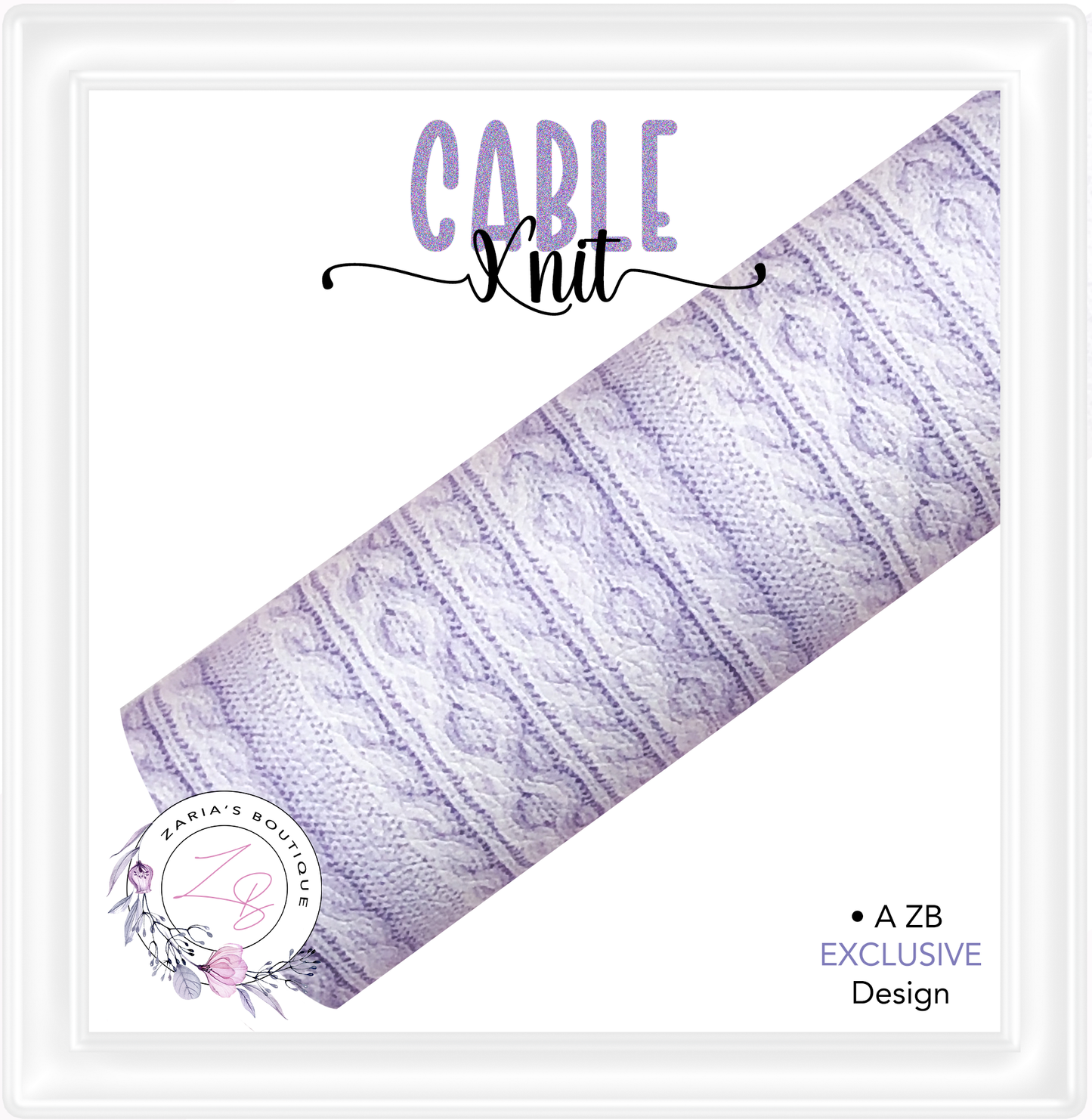⋅ Cozy Cable Knits ⋅ Premium Exclusive Vegan Faux Leather