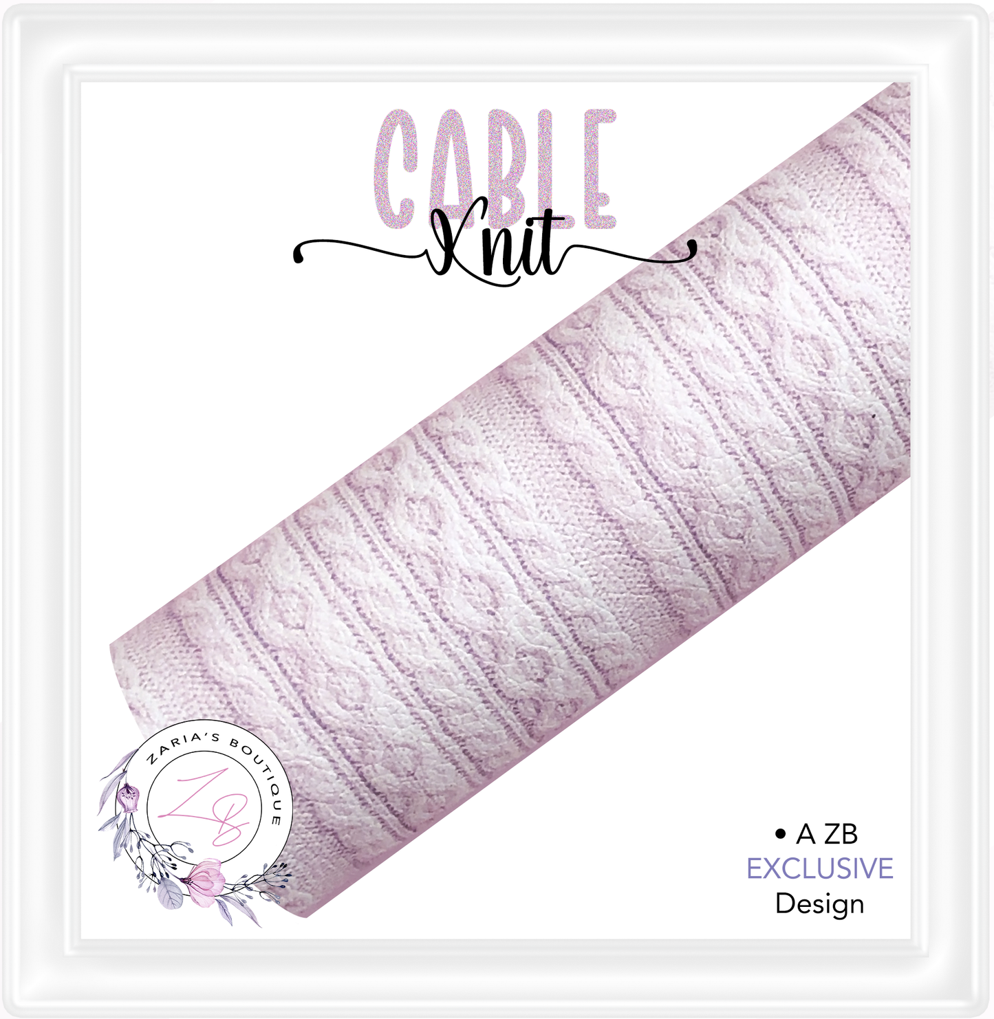 ⋅ Cozy Cable Knits ⋅ Premium Exclusive Vegan Faux Leather