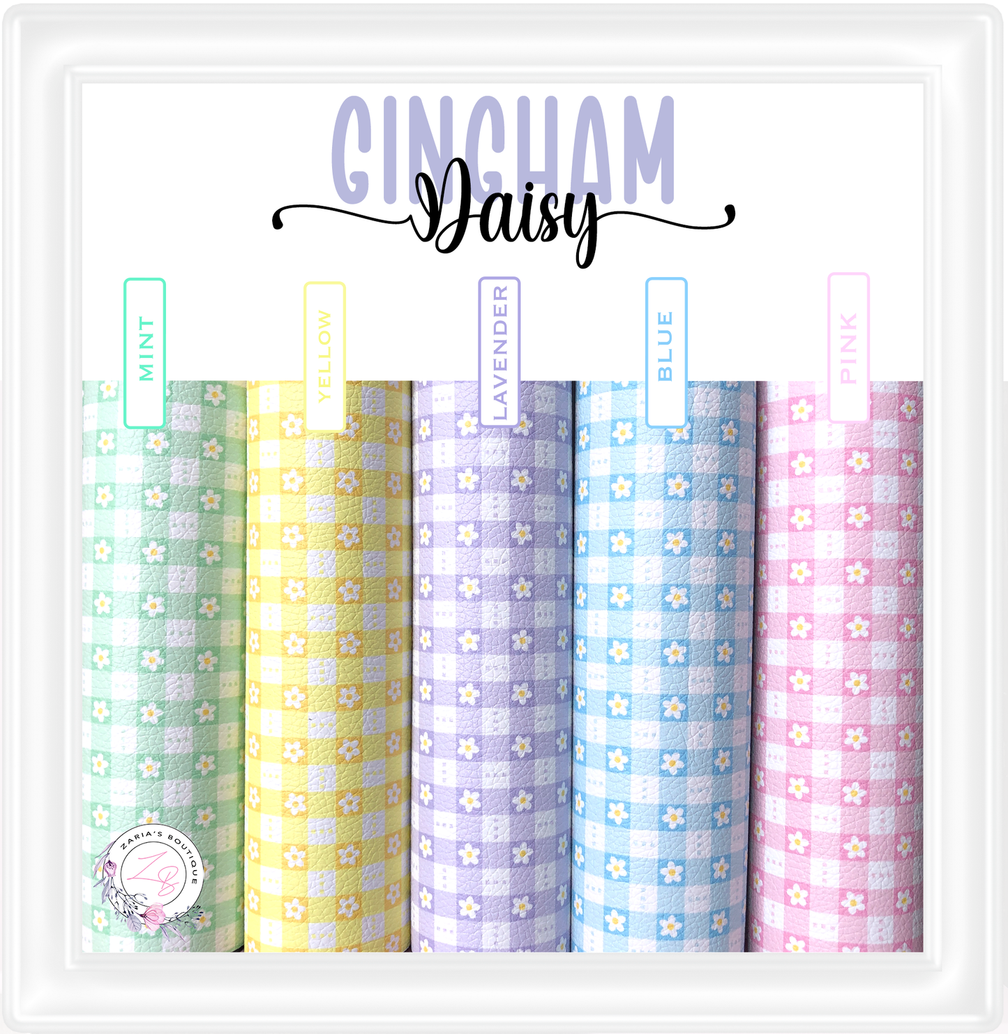⋅ Daisy Gingham Bundle ⋅ SINGLE SHEETS OR BUNDLES