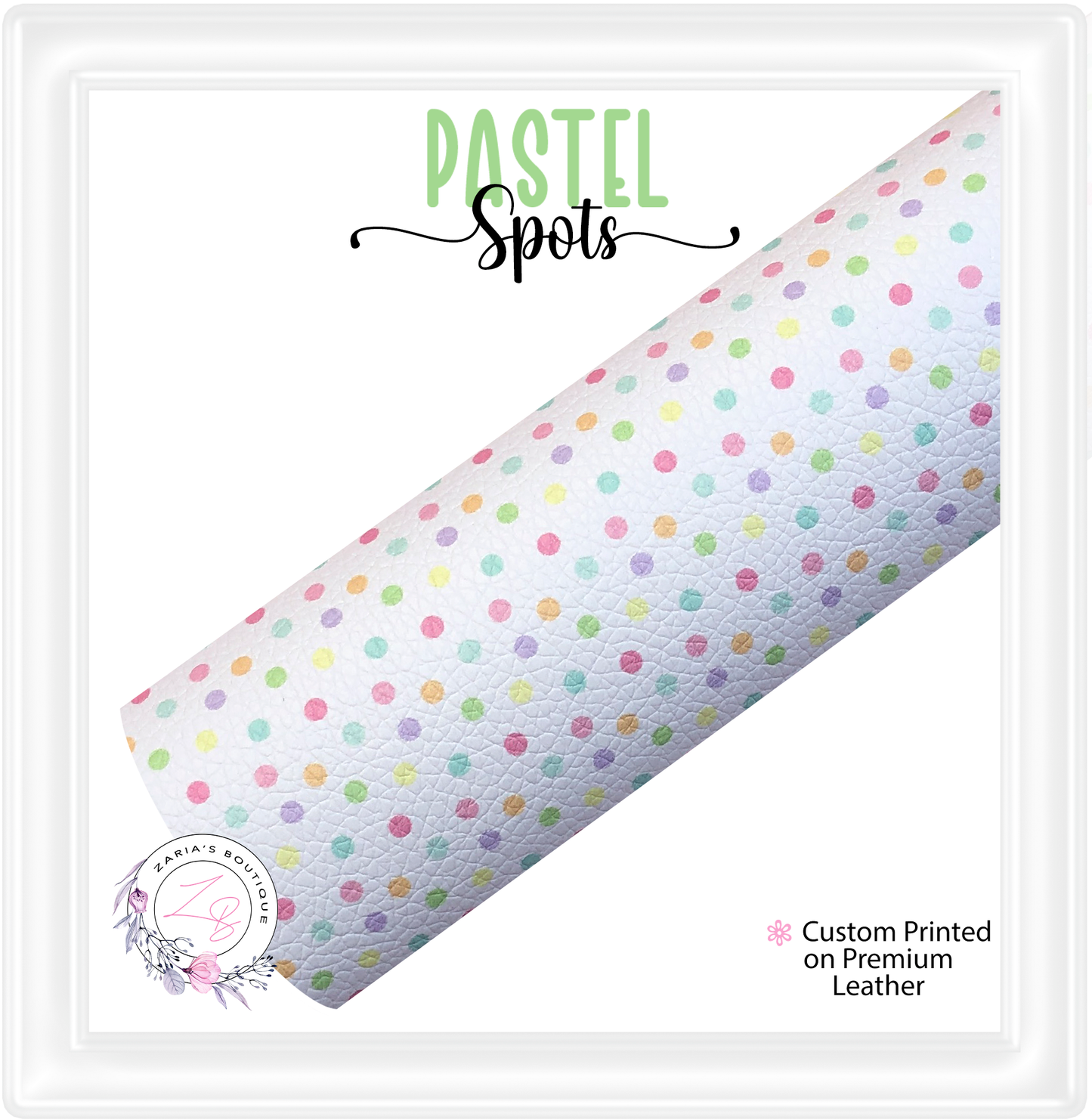 ⋅ Pastel Spots ⋅ Premium Custom Vegan Faux Leather