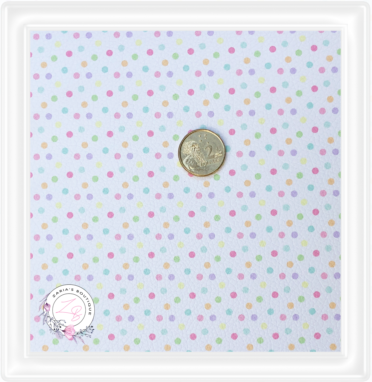 ⋅ Pastel Spots ⋅ Premium Custom Vegan Faux Leather
