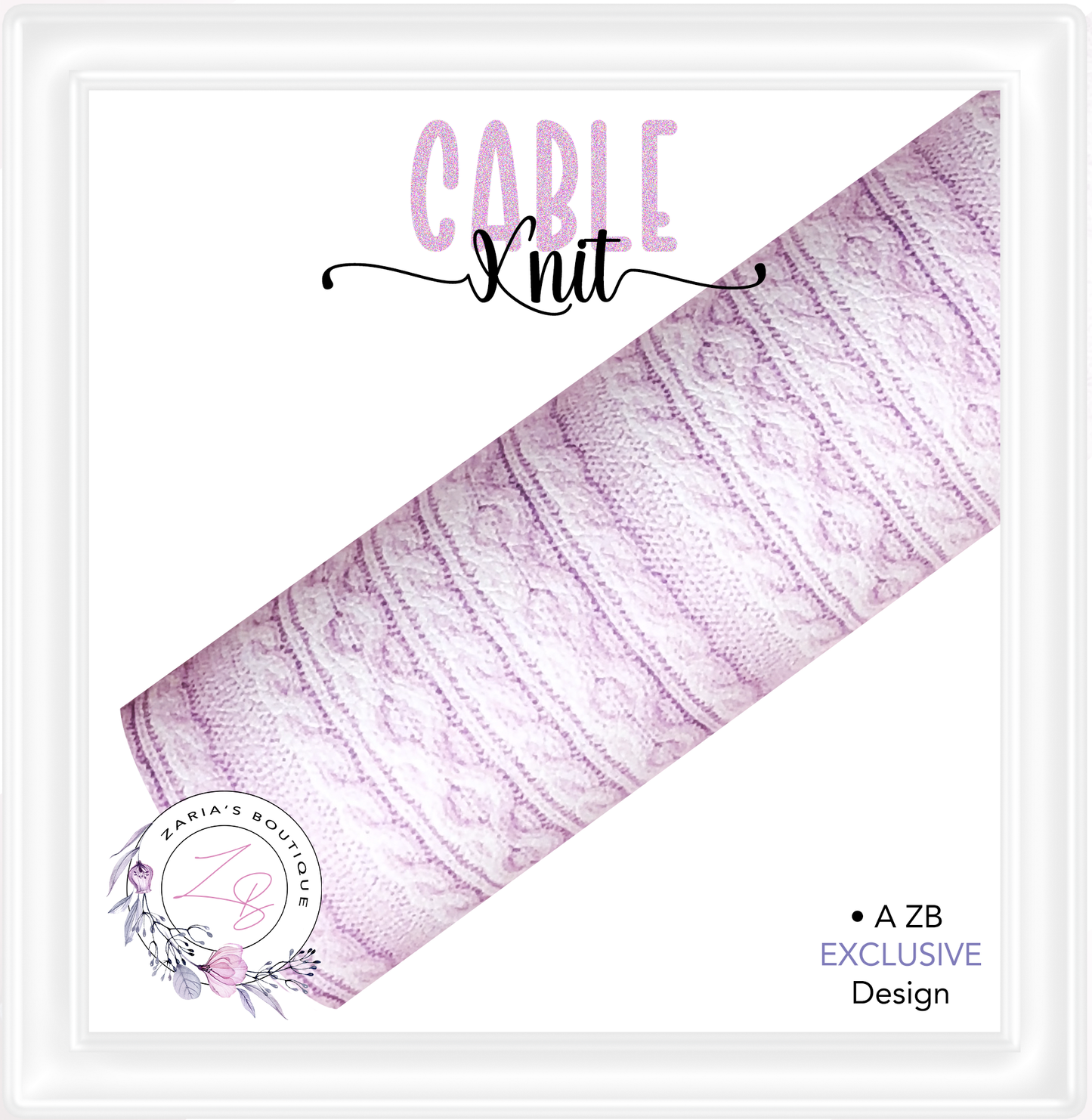 ⋅ Cozy Cable Knits ⋅ Premium Exclusive Vegan Faux Leather