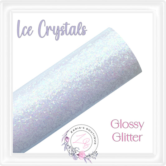 ⋅ Ice Crystals  ⋅  Glossy Glitter Faux Leather ⋅