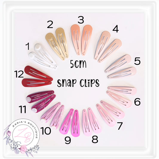 ⋅ Snap Hair Clips ⋅ 5 cm  ⋅  23 colours  ⋅