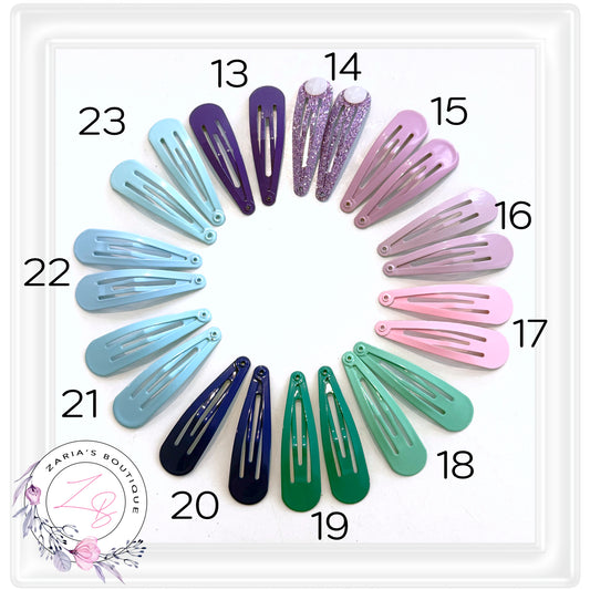 ⋅ Snap Hair Clips ⋅ 5 cm  ⋅  23 colours  ⋅