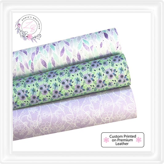 ⋅ Lavender & Lace ⋅ Vegan Faux Leather 3 Piece Bundle OR Single Sheets ⋅