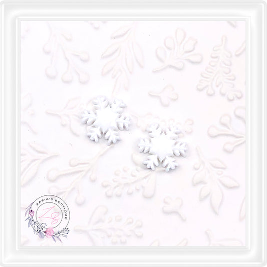 ⋅ SNOWFLAKES ⋅ Flatback Resin Embellishments ⋅ Per Pair ⋅