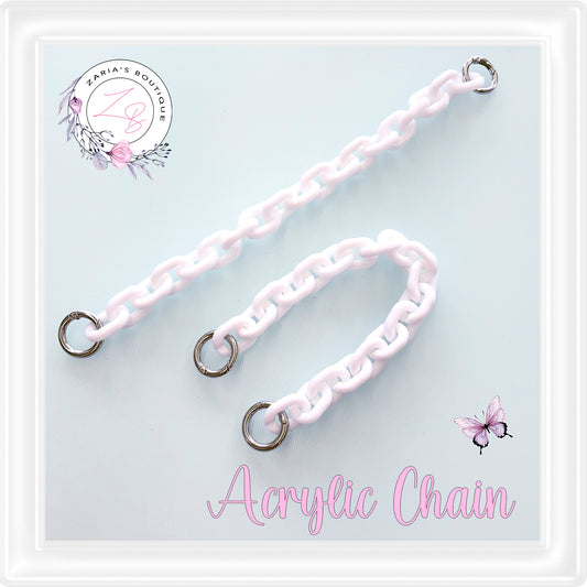 ⋅  Acrylic Chain With Lobster Clasps ⋅ White⋅