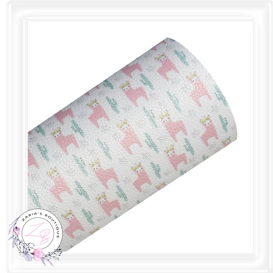 SALE CUSTOM Llama & Cactus ~ Faux Leather ~ 1mm
