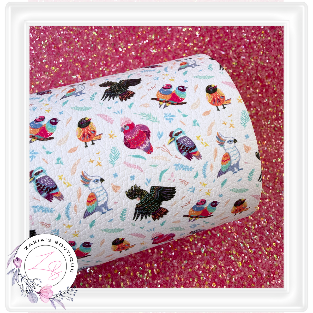 ⋅ Colourful Birds ⋅ Deluxe Acrylic Flat Back Craft Embellishments ⋅ Per Pair ⋅
