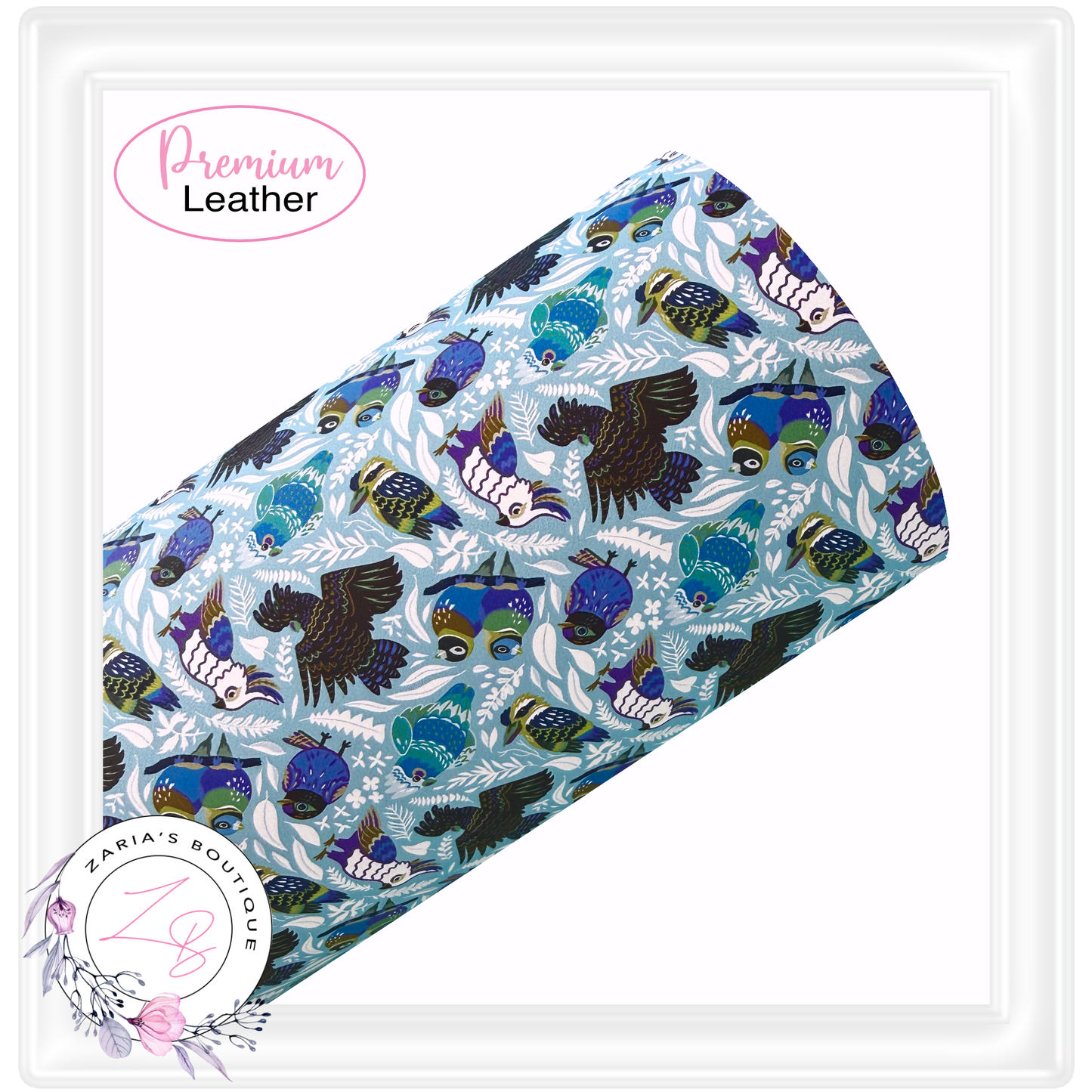 Aussie Birds ⋅ Pinks ⋅ Smooth Vegan Faux Leather