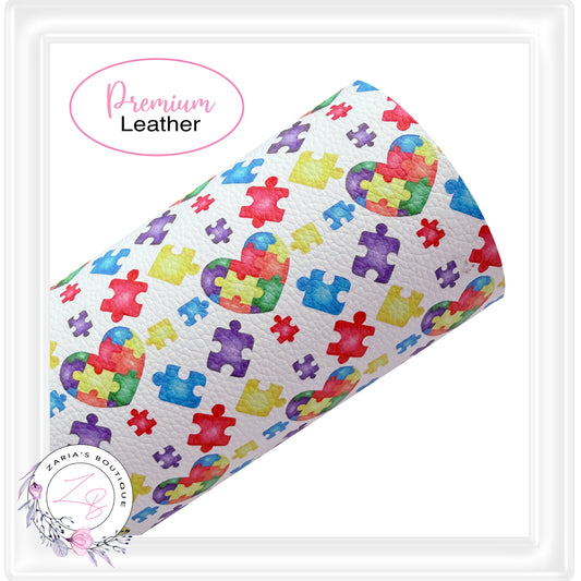 ⋅ Puzzle Pieces ⋅ Custom Vegan Faux Leather ⋅ Sheets Or Rolls!