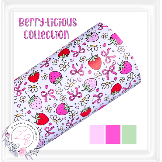 ⋅ Berries & Bows ⋅ Silky Smooth Printed Leatherette ⋅