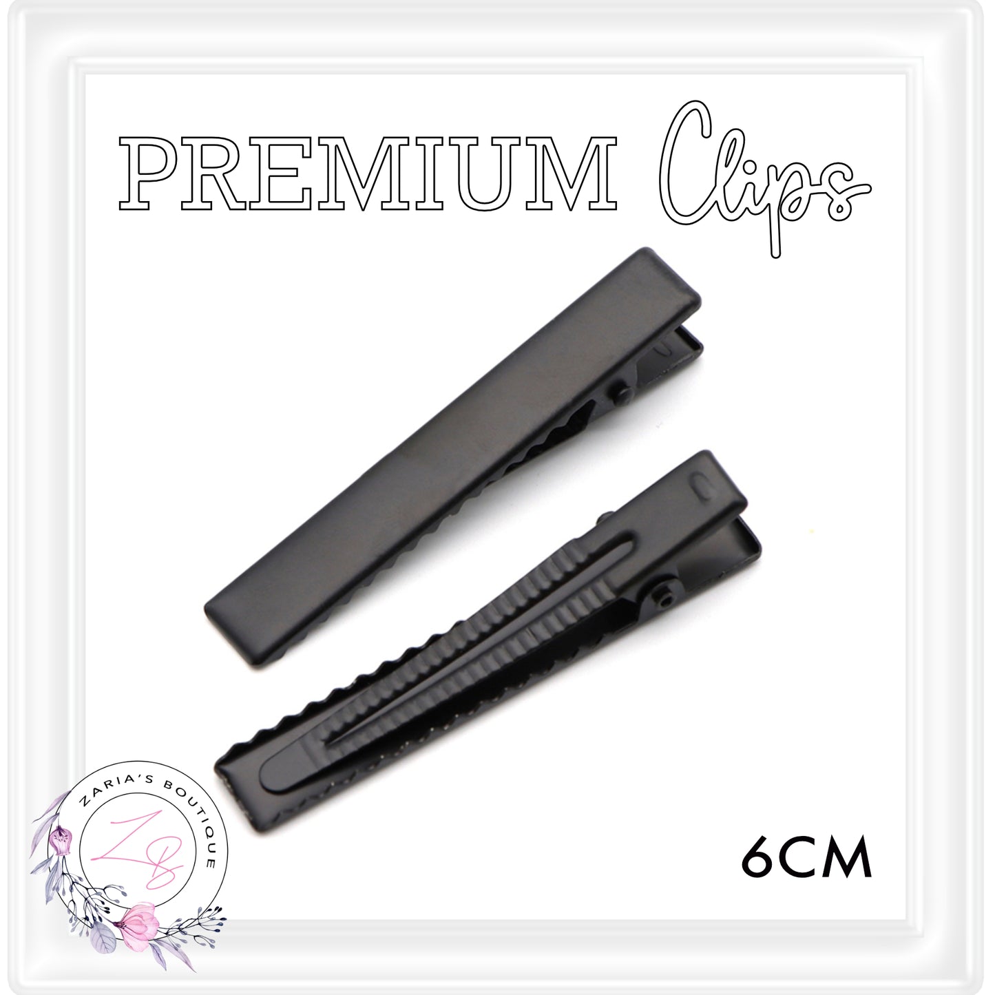 ⋅ Alligator Hair Clips ⋅ PREMIUM QUALITY ⋅ MATTE BLACK ⋅ 10  50 or 100 pieces ⋅