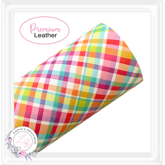 ⋅ Bright Checks ⋅ Vegan Faux Leather ⋅ LAST SHEET!