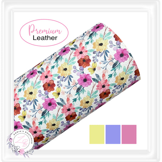 ⋅ Spring Blooms ⋅ Custom Printed Premium Vegan Faux Leather ⋅