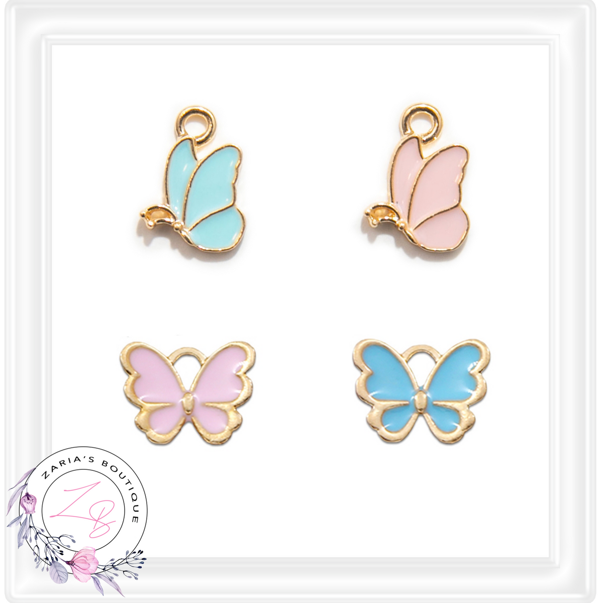 ⋅ Butterfly Charms ⋅ Jewellery Earring Charms Craft Embellishments ⋅ Per Pair ⋅