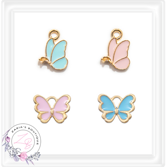 ⋅ Butterfly Charms ⋅ Jewellery Earring Charms Craft Embellishments ⋅ Per Pair ⋅