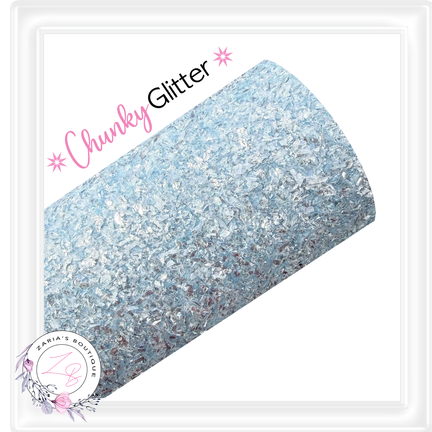 ∙ CHUNKY GLITTER ∙ Baby Blue Silver Flake Glitter  ∙