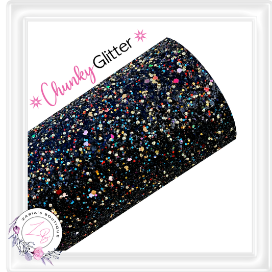 ⋅ CHUNKY GLITTER ⋅ Black Midnight Jewels ⋅