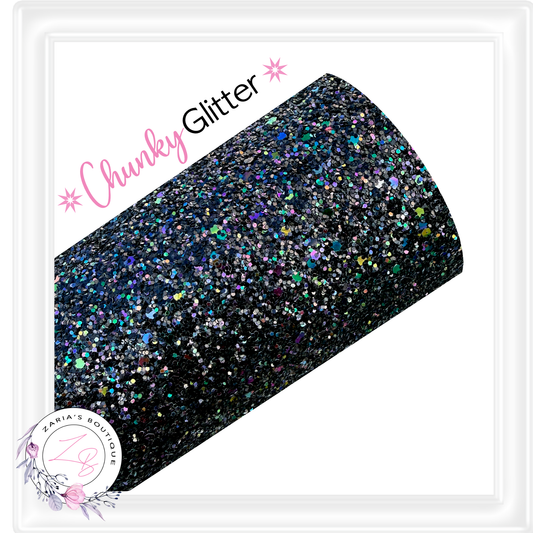 ∙ CHUNKY GLITTER ∙ Black Galaxy Sparkle ∙