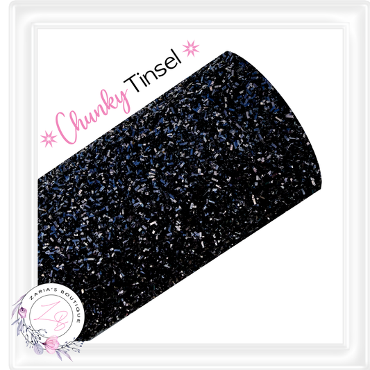 ∙ CHUNKY GLITTER ∙ Black Tinsel ∙