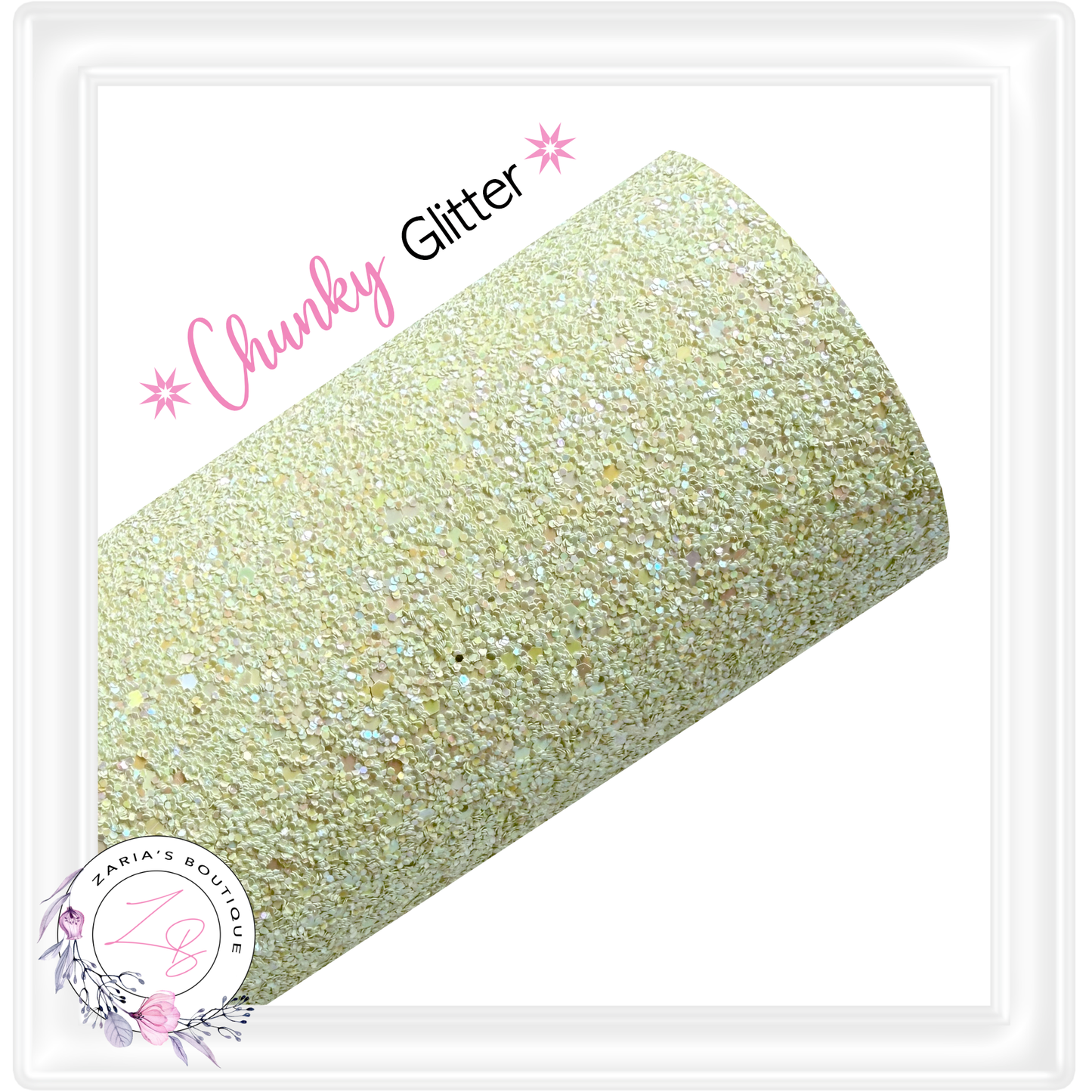 ∙ CHUNKY GLITTER ∙ Light Lime Green ∙