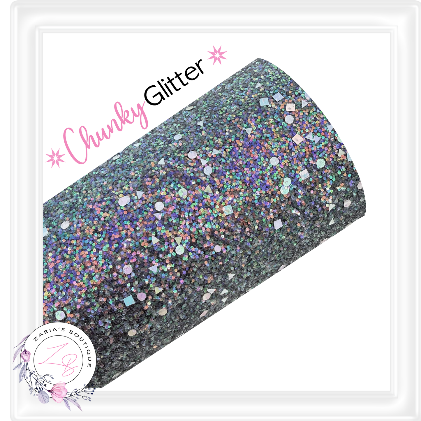 ∙ CHUNKY GLITTER ∙ Gem Sprinkle Grey  ⋅